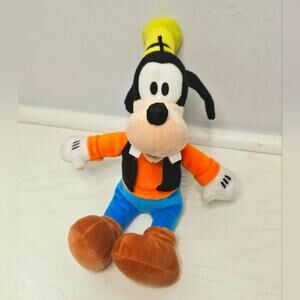 Disney Goofy stuffed animal size small orange brown black‎